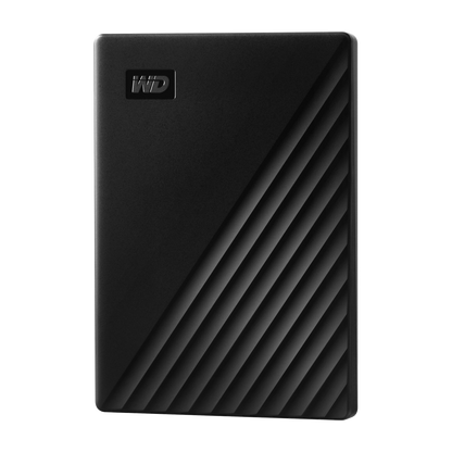WD My Passport 4TB Portable Hard Drive (Black) — official product render